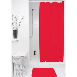 Gifi Aménagement Salle De Bain^Rideau de douche rouge