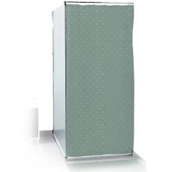 Gifi Equipement Douche^Rideau de douche 180xH200cm avec tapis de bain 75x45cm vert