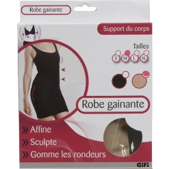 Gifi Bien-Être^Robe gainante femme couleur noir ou chair