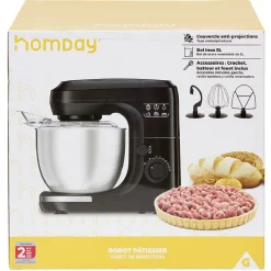 Gifi Robot pâtissier Homday bras pivotant 4,5 L