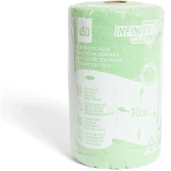 Gifi Nettoyage Et Entretien|Rouleau de 50 chiffons en microfibre vert