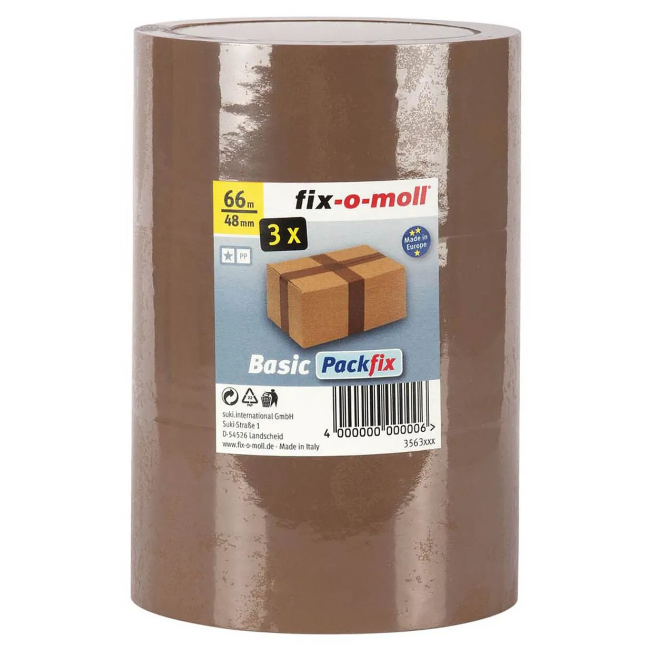 Gifi Colle Et Adhésif^Rouleau ruban adhésif marron Fix-o-Moll x3