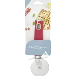 Gifi Roulette à pizza en inox manche polypropylène rouge