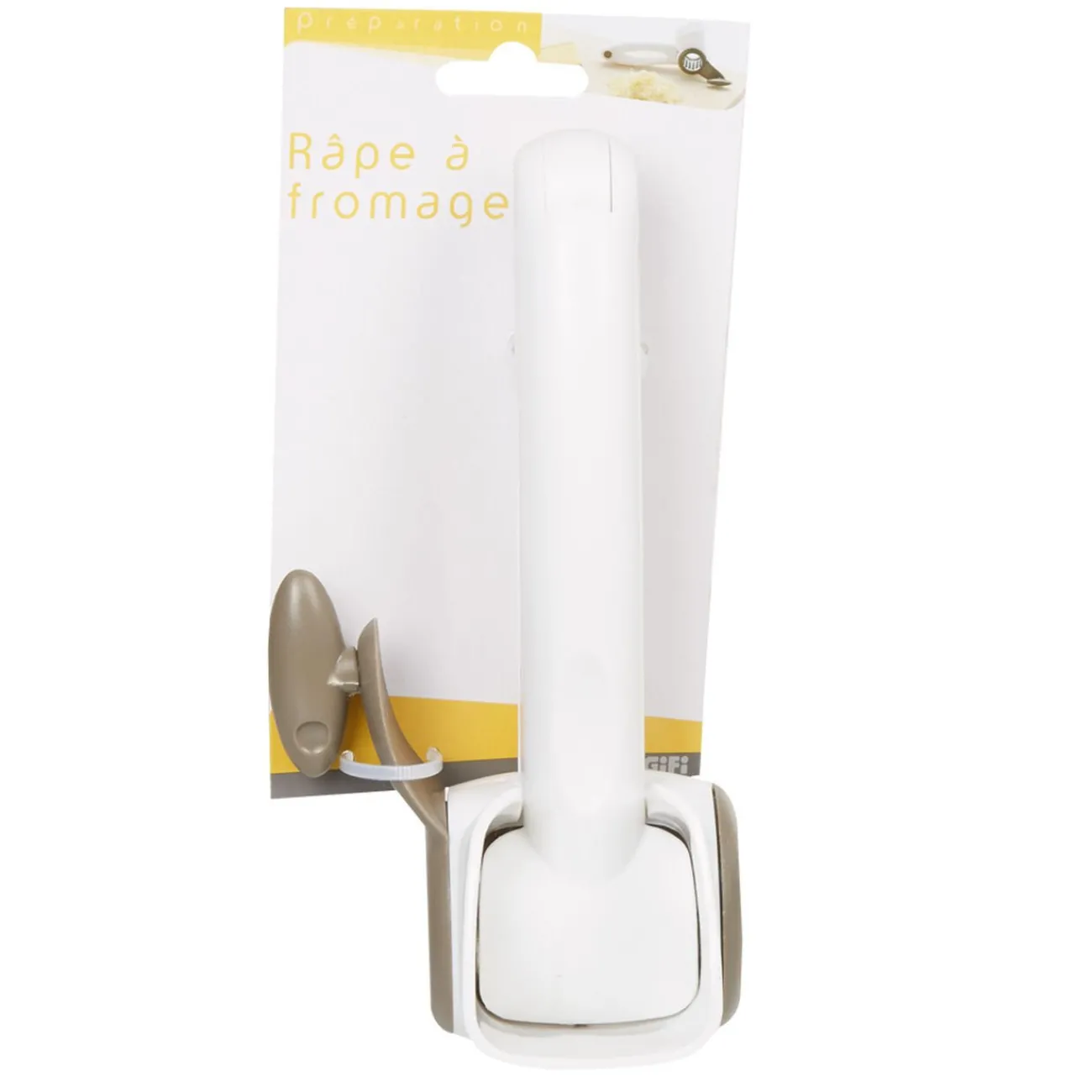 Gifi Râpe à fromage blanche et taupe