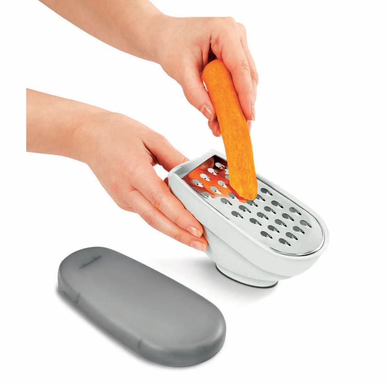 Gifi Râpe Metaltex avec couvercle et 3 lâmes interchangeables