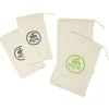 Gifi Sac à vrac en coton réutilisables x4