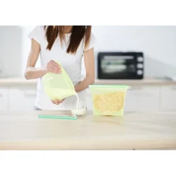 Gifi Sac de conservation alimentaire silicone réutilisable 1L x2