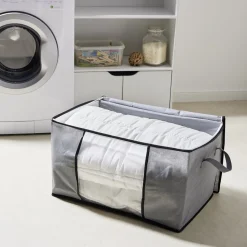 Gifi Entretien Du Linge|Sac de rangement avec poignées et fermeture à glissière 59x40x35cm