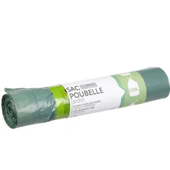 Gifi Nettoyage Et Entretien|Sac poubelle jardin 130 litres à lien coullissant vert x8