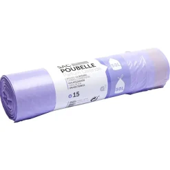 Gifi Nettoyage Et Entretien|Sac poubelle parfum lavande 50 L violet x 15