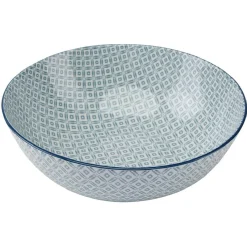 Gifi Saladier en porcelaine motif graphique coloré x2