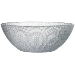 Gifi Saladier en verre design relief transparent x2