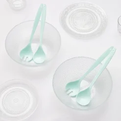 Gifi Saladier en verre design relief transparent x2