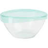 Gifi Saladier en verre Luminarc Keep'n Bowl couvercle vert Ø28cm