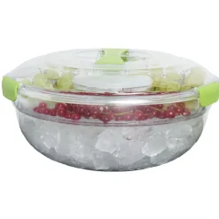 Gifi Saladier fraîcheur multicompartiments transparent et vert