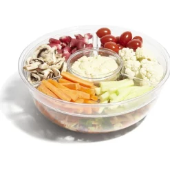 Gifi Saladier fraîcheur multicompartiments transparent et vert