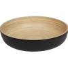 Gifi Saladier noir en bambou forme ronde