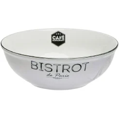 Gifi Saladier porcelaine blanc Bistrot de Paris