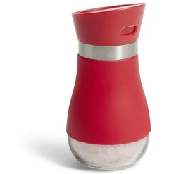 Gifi Salière et poivrière 130ml verre et plastique rouge