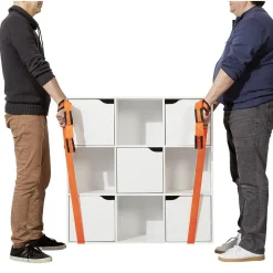 Gifi Quincaillerie^Sangle de déménagement et levée orange et noir