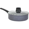 Gifi Sauteuse Tefal aluminium effet pierre avec couvercle Ø24cm
