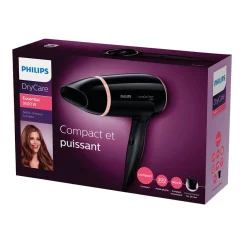 Gifi Beauté^Sèche cheveux Philips EssentialCare noir rose 1800 Watts