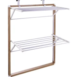 Gifi Entretien Du Linge|Séchoir de porte 2 niveaux étendoir à linge 8m