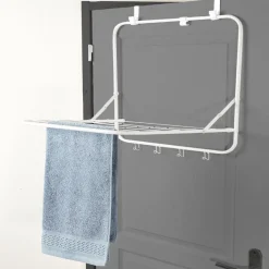 Gifi Entretien Du Linge|Séchoir de porte 51x41xH51cm fer blanc