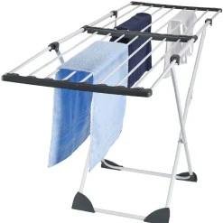 Gifi Entretien Du Linge|Séchoir extensible 18m d'étendage gris blanc
