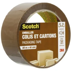 Gifi Colle Et Adhésif^Scoth Adhésif marron pour carton et emballage 66m x 48 mm