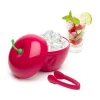 Gifi Seau à glacons forme cerise rouge avec pince