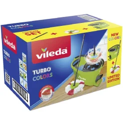 Gifi Nettoyage Et Entretien|Seau essoreur à pédale avec serpillère Vileda Turbo Clean vert