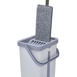 Gifi Nettoyage Et Entretien|Seau essoreur avec balai plat pliable 8 L