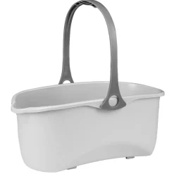 Gifi Nettoyage Et Entretien|Seau rectangulaire en plastique blanc et gris