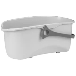 Gifi Nettoyage Et Entretien|Seau rectangulaire en plastique blanc et gris