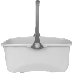 Gifi Nettoyage Et Entretien|Seau rectangulaire en plastique blanc et gris