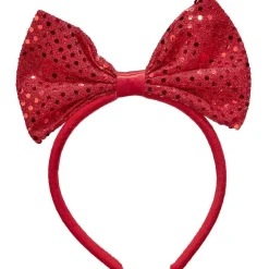 Gifi Beauté^Serre tête design Noël noeud motif flocon blanc et rouge pailleté