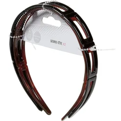 Gifi Beauté^Serre tête plastique x2 noir et marron