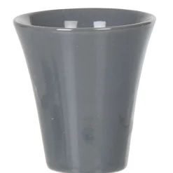 Gifi Service à café faïence ardoise gris blanc 6 personnes