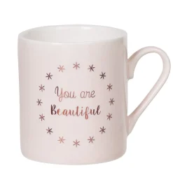 Gifi Service à café faïence blanc rose or 6 personnes