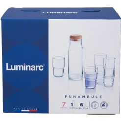 Gifi Service 7 pièces carafe et verre x6