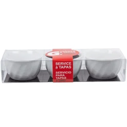 Gifi Service à tapas blanc 3 pièces