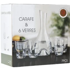 Gifi Service 6 verres à eau et 1 carafe