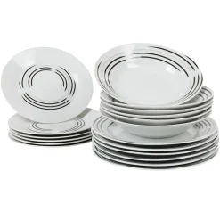 Gifi Service de table assiettes motif lignes