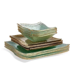 Gifi Service vaisselle doré transparent 18 pièces