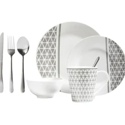 Gifi Service vaisselle en porcelaine 32 pièces