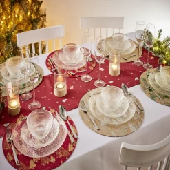 Gifi Service vaisselle en verre transparent