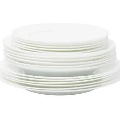 Gifi Service vaisselle Luminarc verre blanc 18 pièces