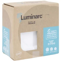Gifi Service vaisselle Luminarc verre blanc 18 pièces