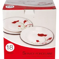 Gifi Service vaisselle porcelaine 18 pièces